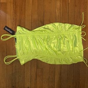 lime raunched bodycon dress